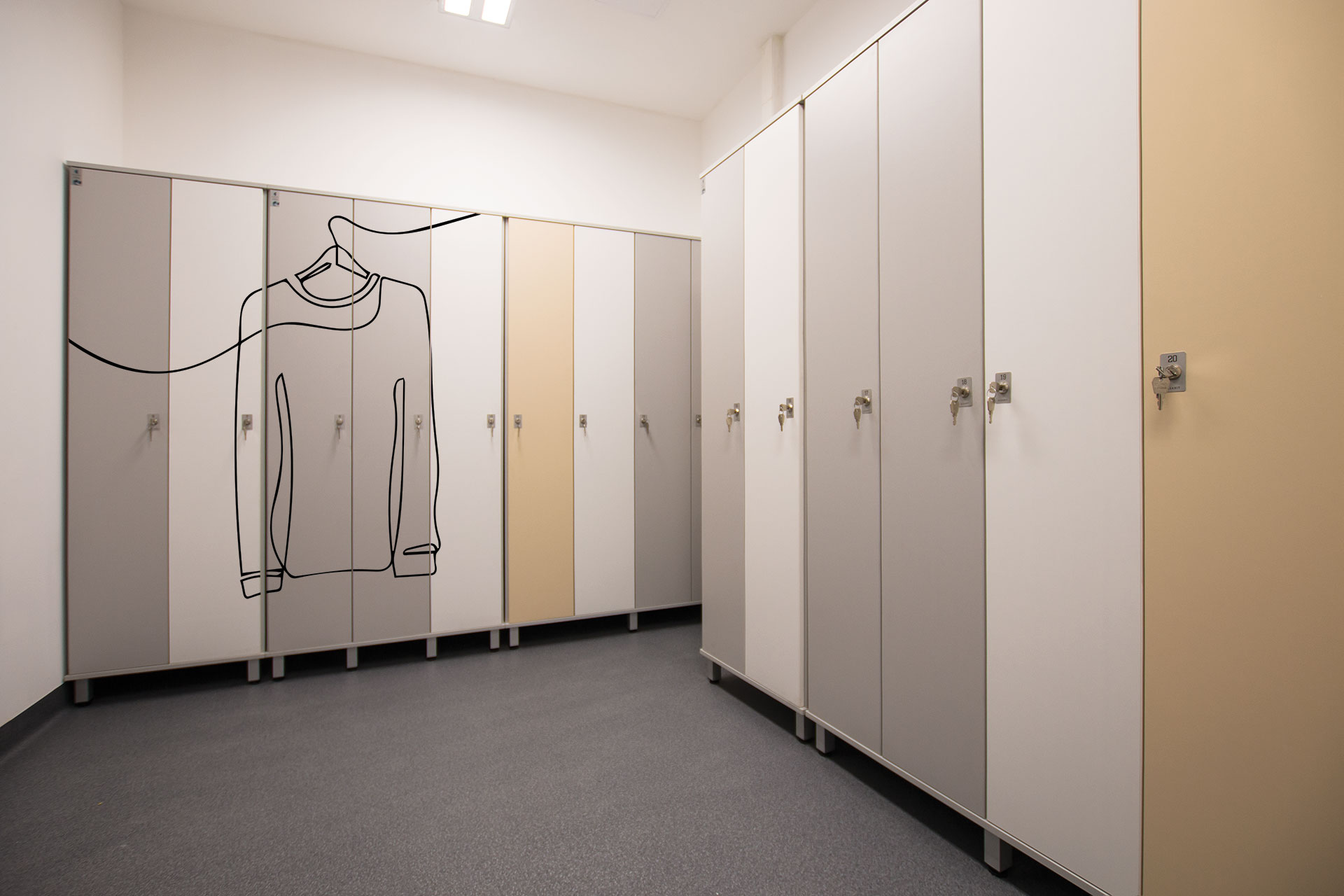 Luxa staande witte lockers